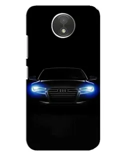 Чехол для Motorola Moto C (XT1750) с картинкой «Audi в неоне»