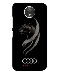 Чехол для Motorola Moto C (XT1750) с картинкой «Графика — пантера и Audi»