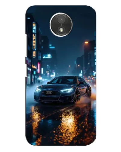 Чехол для Motorola Moto C (XT1750) с картинкой «Ночной город и Audi» Чехол для Motorola Moto C (XT1750) с картинкой «Ночной город и Audi»