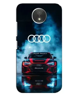 Чехол для Motorola Moto C (XT1750) с картинкой «Audi Sport — неон»