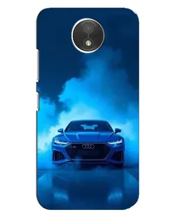 Чехол для Motorola Moto C (XT1750) с картинкой «Audi — голубая энергия»