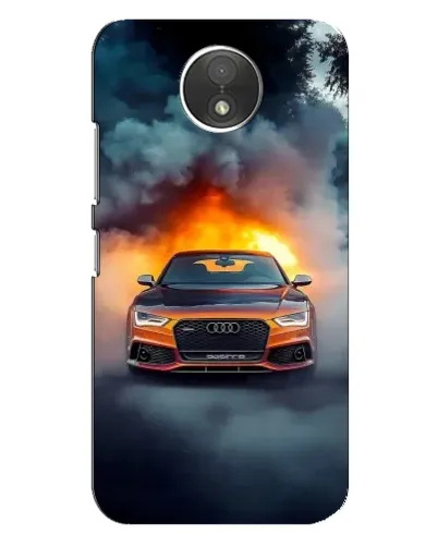 Чехол для Motorola Moto C (XT1750) с картинкой «Audi в огненном дыму» Чехол для Motorola Moto C (XT1750) с картинкой «Audi в огненном дыму»