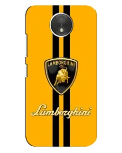 Чехол для Motorola Moto C (XT1750) с картинкой «Lamborghini Stripe желтый»