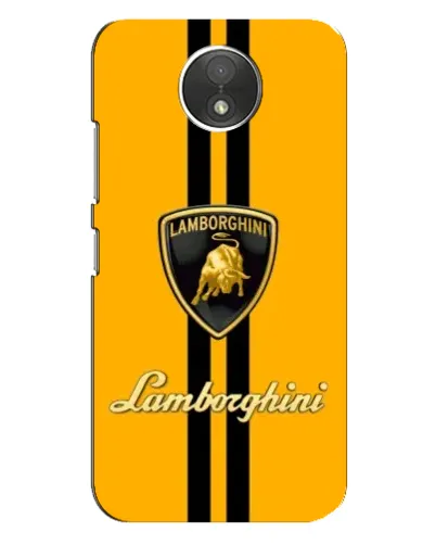Чехол для Motorola Moto C (XT1750) с картинкой «Lamborghini Stripe желтый»