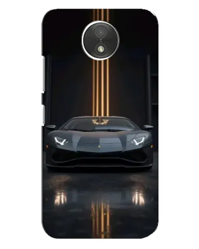 Чехол для Motorola Moto C (XT1750) с картинкой «Lamborghini золотые линии»