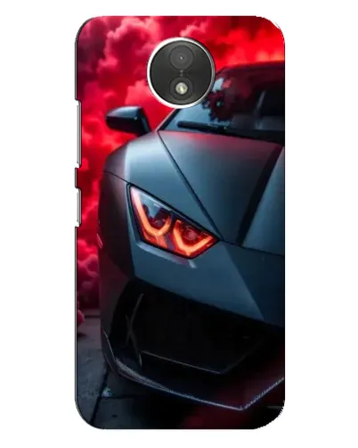 Чехол для Motorola Moto C (XT1750) с картинкой «Lamborghini красное сияние»