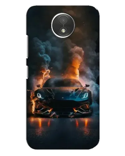 Чехол для Motorola Moto C (XT1750) с картинкой «Lamborghini дымная эстетика»