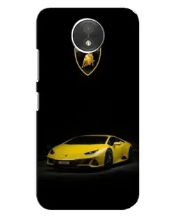 Чехол для Motorola Moto C (XT1750) с картинкой «Lamborghini желтый акцент»