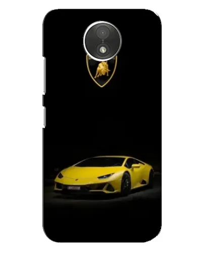 Чехол для Motorola Moto C (XT1750) с картинкой «Lamborghini желтый акцент»