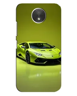 Чехол для Motorola Moto C (XT1750) с картинкой «Салатовый Lamborghini Huracan»