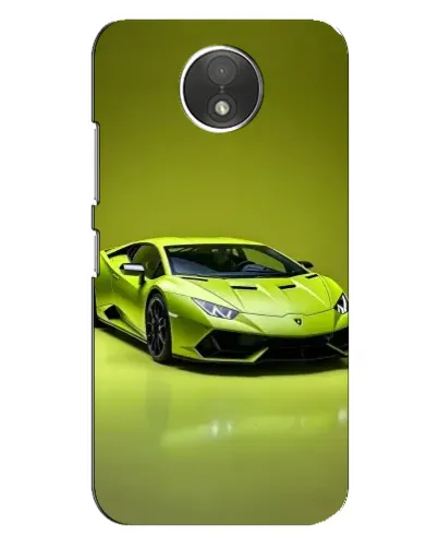 Чехол для Motorola Moto C (XT1750) с картинкой «Салатовый Lamborghini Huracan»