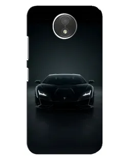 Чехол для Motorola Moto C (XT1750) с картинкой «Черный Lamborghini Aventador»