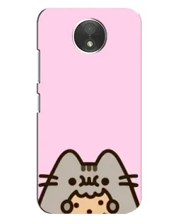Чехол для Motorola Moto C (XT1750) с картинкой «Pusheen и печенье»