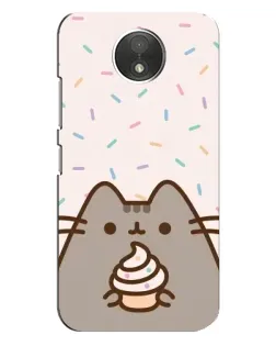 Чехол для Motorola Moto C (XT1750) с картинкой «Пушин с кексом»
