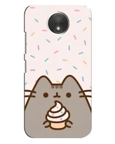 Чехол для Motorola Moto C (XT1750) с картинкой «Пушин с кексом»