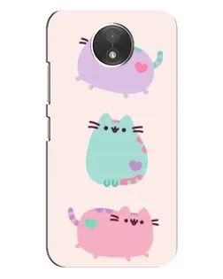 Чехол для Motorola Moto C (XT1750) с картинкой «Pusheen трио»