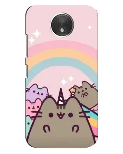 Чехол для Motorola Moto C (XT1750) с картинкой «Единорог Pusheen»