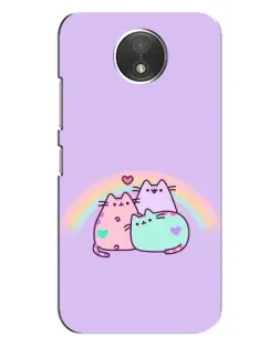 Чехол для Motorola Moto C (XT1750) с картинкой «Радужные Пушины»