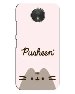 Чехол для Motorola Moto C (XT1750) с картинкой «Pusheen логотип»
