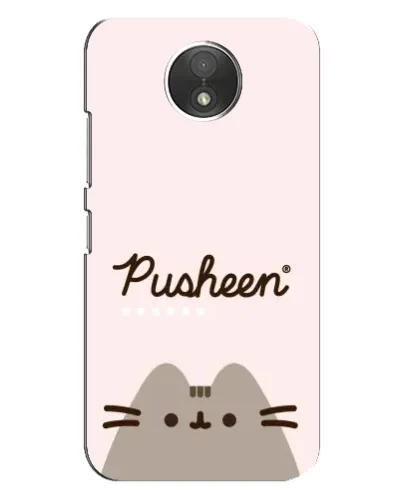 Чехол для Motorola Moto C (XT1750) с картинкой «Pusheen логотип»