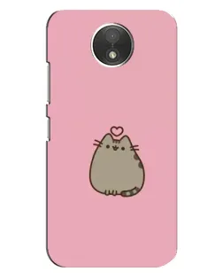 Чехол для Motorola Moto C (XT1750) с картинкой «Pusheen сердце»