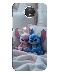 Чехол для Motorola Moto C (XT1750) с картинкой «Плюшевые Стич Ангел»