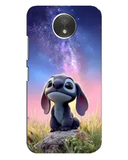 Чехол для Motorola Moto C (XT1750) с картинкой «Стич на рассвете»