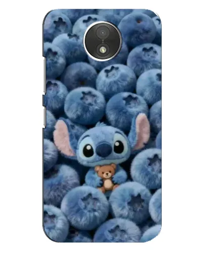 Чехол для Motorola Moto C (XT1750) с картинкой «Стич и голубика»
