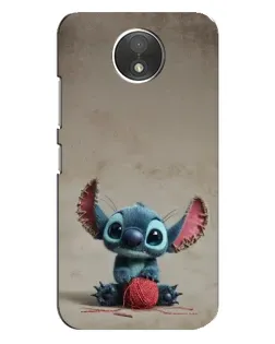 Чехол для Motorola Moto C (XT1750) с картинкой «Стич на коричневом фоне»