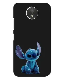 Чехол для Motorola Moto C (XT1750) с картинкой «Стич на черном»