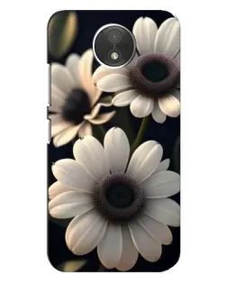 Чехол для Motorola Moto C (XT1750) с картинкой «Белые маргаритки макро»