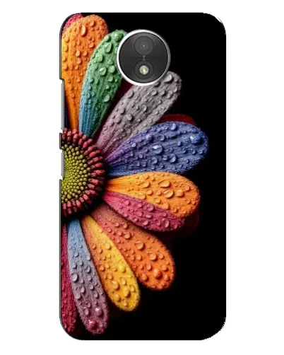 Чехол для Motorola Moto C (XT1750) с картинкой «Радужный цветок»