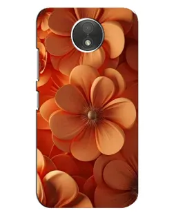 Чехол для Motorola Moto C (XT1750) с картинкой «Оранжевый макро цветок»