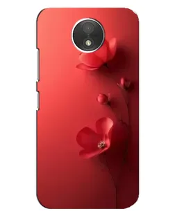 Чехол для Motorola Moto C (XT1750) с картинкой «Маковые соцветия»