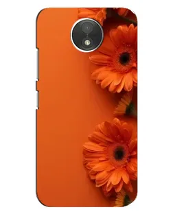 Чехол для Motorola Moto C (XT1750) с картинкой «Оранжевые герберы»