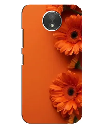 Чехол для Motorola Moto C (XT1750) с картинкой «Оранжевые герберы»