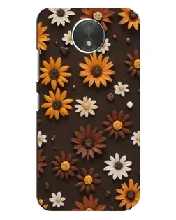 Чехол для Motorola Moto C (XT1750) с картинкой «Узор из маленьких подсолнухов»