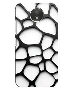 Чехол для Motorola Moto C (XT1750) с картинкой «Белая объемная сетка»