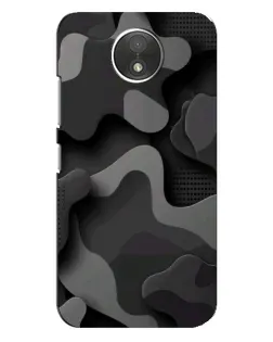 Чехол для Motorola Moto C (XT1750) с картинкой «Темный абстрактный камуфляж»