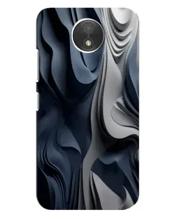 Чехол для Motorola Moto C (XT1750) с картинкой «Объемные синие складки»