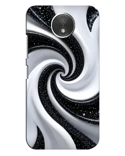 Чехол для Motorola Moto C (XT1750) с картинкой «Черно-белая спираль»