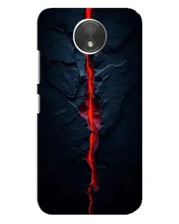 Чехол для Motorola Moto C (XT1750) с картинкой «Kрасная лавовая трещина»