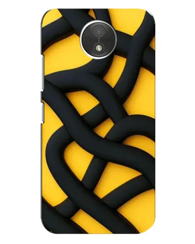 Чехол для Motorola Moto C (XT1750) с картинкой «Черное желтое переплетение» Чехол для Motorola Moto C (XT1750) с картинкой «Черное желтое переплетение»