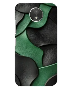 Чехол для Motorola Moto C (XT1750) с картинкой «Зеленые кожаные волны»