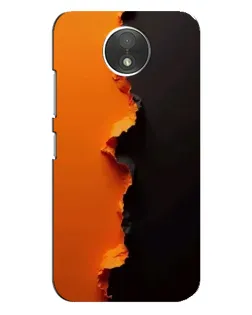 Чехол для Motorola Moto C (XT1750) с картинкой «Оранжевый разлом»