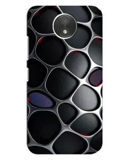 Чехол для Motorola Moto C (XT1750) с картинкой «Объемная темная решетка»