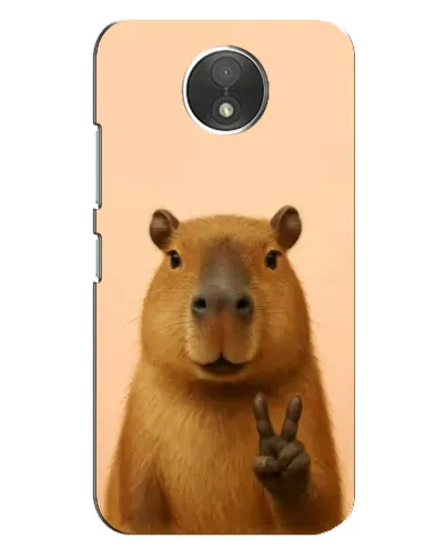 Чехол для Motorola Moto C (XT1750) с картинкой «Капибара виктория»