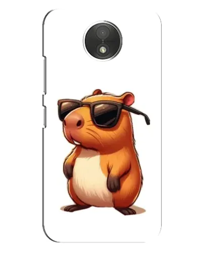 Чехол для Motorola Moto C (XT1750) с картинкой «Капибара в очках»