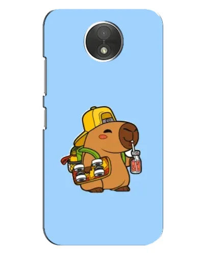 Чехол для Motorola Moto C (XT1750) с картинкой «Капибара на скейте»