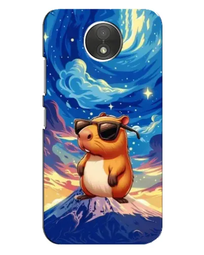 Чехол для Motorola Moto C (XT1750) с картинкой «Капибара Ван Гога»